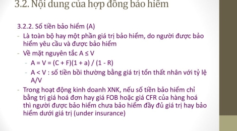 BẢO HIỂM THEO ĐIỀU KIỆN A,B,C